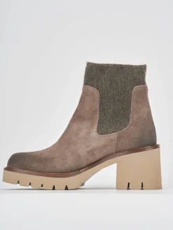 Hot Stivaletti tacco 5cm camoscio Donna Stivaletti Tacco Alto