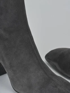 Outlet Stivaletti tacco 7cm camoscio Donna Stivaletti Tacco Alto