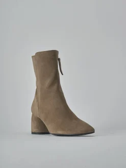 Sale Stivaletti tacco 6cm camoscio Donna Stivaletti Tacco Alto