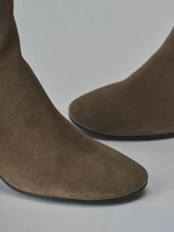 Sale Stivaletti tacco 6cm camoscio Donna Stivaletti Tacco Alto