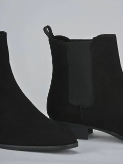 Clearance Stivaletti tacco 3cm camoscio Donna Stivaletti Tacco Basso