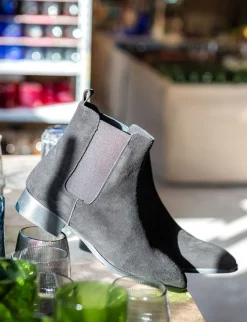 Clearance Stivaletti tacco 3cm camoscio Donna Stivaletti Tacco Basso