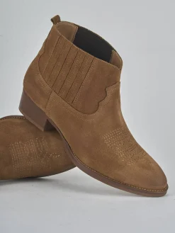 Discount Stivaletti tacco 3cm camoscio Donna Stivaletti Tacco Basso