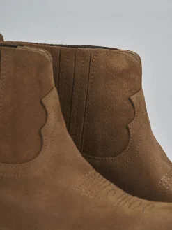 Discount Stivaletti tacco 3cm camoscio Donna Stivaletti Tacco Basso