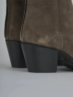 Outlet Stivaletti tacco 6cm camoscio Donna Stivaletti Tacco Alto