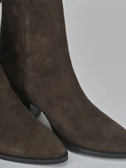 Best Stivaletti tacco 5cm camoscio testa Donna Stivaletti Tacco Alto