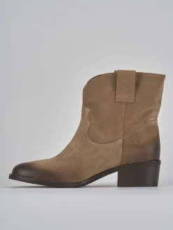 Online Stivaletti tacco 3cm camoscio Donna Stivaletti Tacco Basso