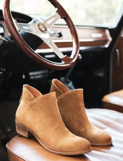 Online Stivaletti tacco 5cm camoscio Donna Stivaletti Tacco Alto