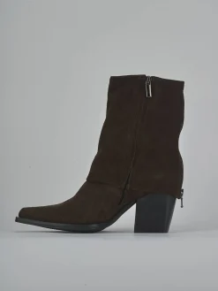 Hot Stivaletti tacco 8cm camoscio testa Donna Stivaletti Tacco Alto