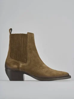 Sale Stivaletti tacco 3cm camoscio Donna Stivaletti Tacco Basso