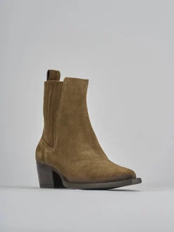 Sale Stivaletti tacco 3cm camoscio Donna Stivaletti Tacco Basso