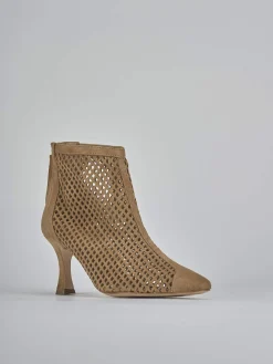 New Stivaletti tacco 7cm camoscio Donna Stivaletti Tacco Alto