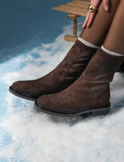 Best Stivaletti tacco 3cm camoscio testa Donna Stivaletti Tacco Basso