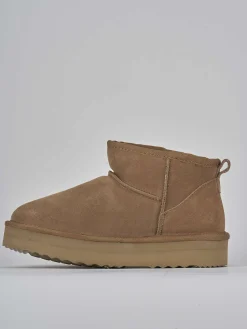 Stivaletti tacco 2cm camoscio Donna Stivaletti Tacco Basso