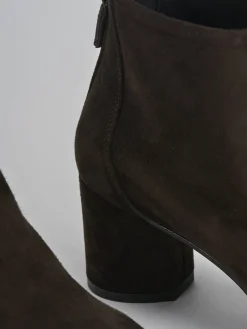 Sale Stivaletti tacco 5cm camoscio testa Donna Stivaletti Tacco Alto