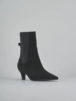 Clearance Stivaletti tacco 5cm camoscio Donna Stivaletti Tacco Alto