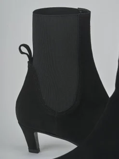 Clearance Stivaletti tacco 5cm camoscio Donna Stivaletti Tacco Alto