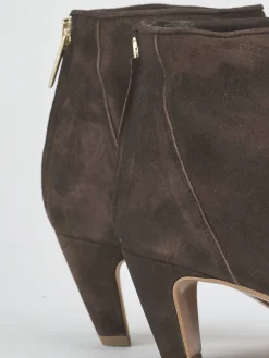 Outlet Stivaletti tacco 5cm camoscio testa Donna Stivaletti Tacco Alto