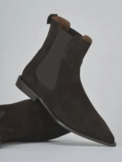 Discount Stivaletti tacco 2cm camoscio testa Donna Stivaletti Tacco Basso