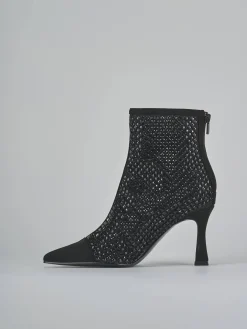 New Stivaletti tacco 8cm camoscio sostenible Donna Stivaletti Tacco Alto