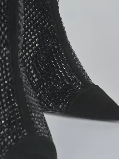 New Stivaletti tacco 8cm camoscio sostenible Donna Stivaletti Tacco Alto