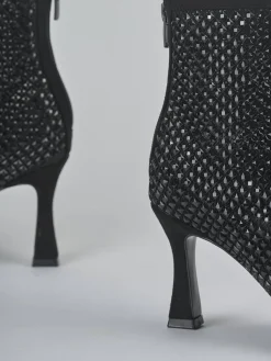 New Stivaletti tacco 8cm camoscio sostenible Donna Stivaletti Tacco Alto