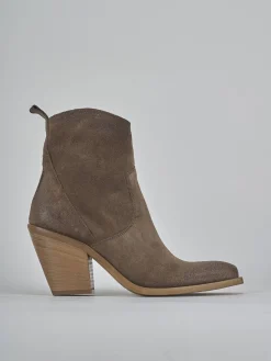 Sale Stivaletti tacco 7cm camoscio Donna Stivaletti Tacco Alto