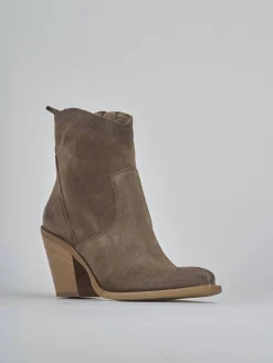 Sale Stivaletti tacco 7cm camoscio Donna Stivaletti Tacco Alto