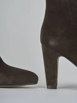 Clearance Stivaletti tacco 8cm camoscio testa Donna Stivaletti Tacco Alto