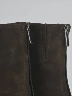 New Stivaletti tacco 8cm camoscio testa Donna Stivaletti Tacco Alto