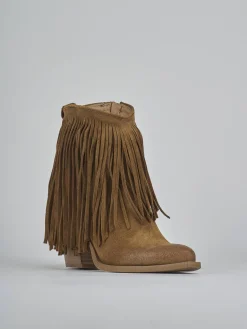 Stivaletti tacco 7cm camoscio Donna Stivaletti Tacco Alto