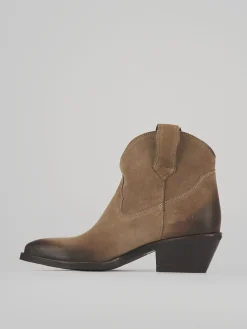 Hot Stivaletti tacco 4cm camoscio Donna Stivaletti Tacco Basso