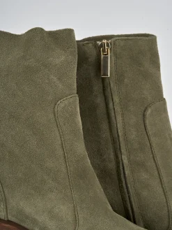 Online Stivaletti tacco 7cm camoscio Donna Stivaletti Tacco Alto