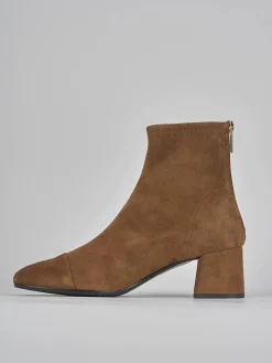 Stivaletti tacco 6cm camoscio Donna Stivaletti Tacco Alto