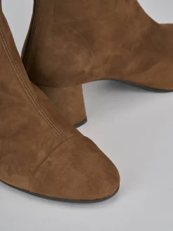 Stivaletti tacco 6cm camoscio Donna Stivaletti Tacco Alto