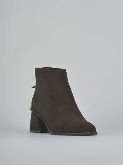 Outlet Stivaletti tacco 6cm camoscio testa Donna Stivaletti Tacco Alto