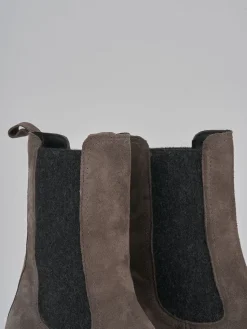 Stivaletti tacco 4cm camoscio Donna Stivaletti Tacco Basso