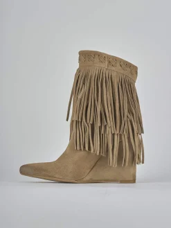 New Stivaletti tacco 9cm camoscio Donna Stivaletti Tacco Alto