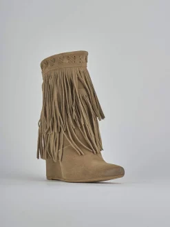 New Stivaletti tacco 9cm camoscio Donna Stivaletti Tacco Alto