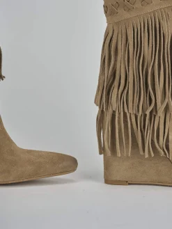 New Stivaletti tacco 9cm camoscio Donna Stivaletti Tacco Alto