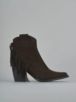 Stivaletti tacco 8cm camoscio testa Donna Stivaletti Tacco Alto