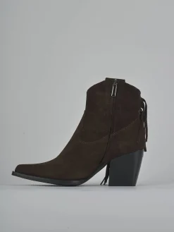 Stivaletti tacco 8cm camoscio testa Donna Stivaletti Tacco Alto