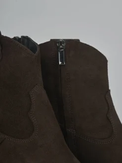 Stivaletti tacco 8cm camoscio testa Donna Stivaletti Tacco Alto