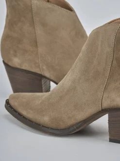 Clearance Stivaletti tacco 6cm camoscio Donna Stivaletti Tacco Alto