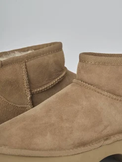 New Stivaletti tacco 2cm camoscio Donna Stivaletti Tacco Basso