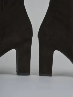 New Stivaletti tacco 8cm camoscio testa Donna Stivaletti Tacco Alto