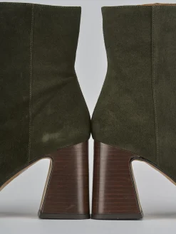 Clearance Stivaletti tacco 9cm camoscio Donna Stivaletti Tacco Alto