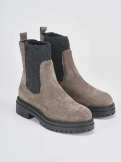 Online Stivaletti tacco 3cm camoscio Donna Stivaletti Tacco Basso