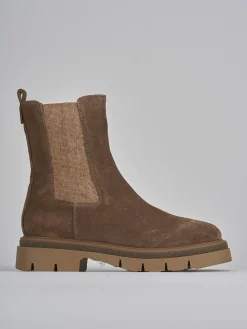 Outlet Stivaletti tacco 1cm camoscio Donna Stivaletti Tacco Basso