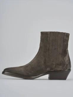 Sale Stivaletti tacco 4cm camoscio testa Donna Stivaletti Tacco Basso